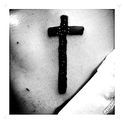 three nail cross tattoo design idea