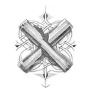 three nail cross tattoo design idea
