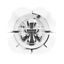 three nail cross tattoo design idea