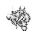 three nail cross tattoo design idea