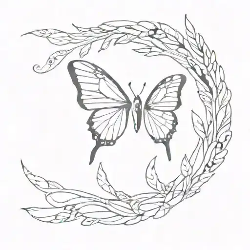 butterfly wings made out of snake heads  tattoo design idea