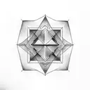 Create a geometric tattoo sketch that contains these particular symbols from the Korean Boyband BTS or Bangtan Seonyonda tattoo design idea