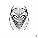 Marvel Venom with webs tattoo design idea