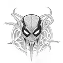 Marvel Venom with webs tattoo design idea