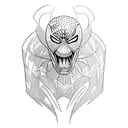 Marvel Venom with webs tattoo design idea