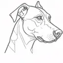 Doberman tattoo design idea