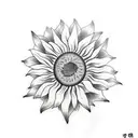 Sunflower tattoo design idea