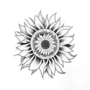 Sunflower tattoo design idea