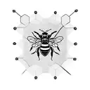 bee hive brain tattoo design idea