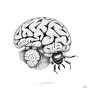 bee hive brain tattoo design idea