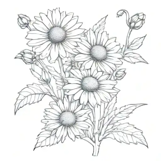 chamomile tattoo design idea
