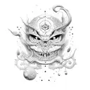 controlled insanity tattoo design idea