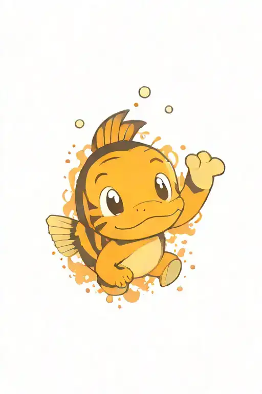 calvin and hobbes scuba diving  tattoo design idea