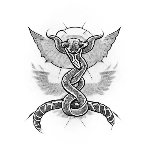 Barbed wire snake tattoo design idea