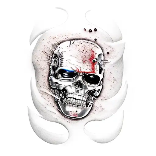 terminator arm blood mechanics  tattoo design idea