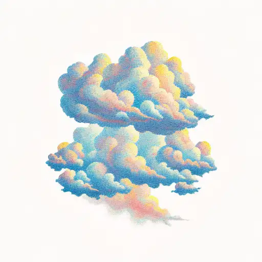 clouds and storm  tattoo design idea