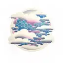 clouds and storm  tattoo design idea