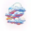 clouds and storm  tattoo design idea