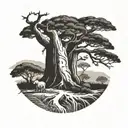 Baobab tattoo design idea
