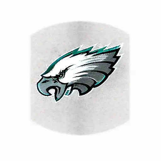 Incorporate the Philadelphia Eagles logo into a tattoo of a football breaking through a brick wall tattoo design idea