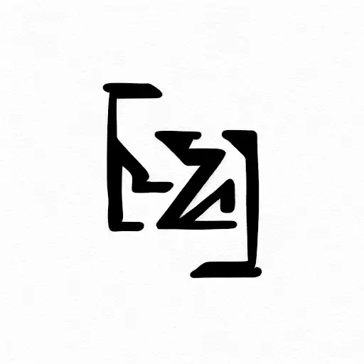 3 letters: D,E,Z tattoo design idea