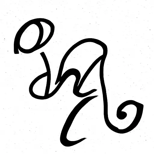 only 3 letters handwritten: D, E, Z tattoo design idea