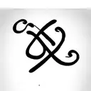 only 3 letters handwritten: D, E, Z tattoo design idea