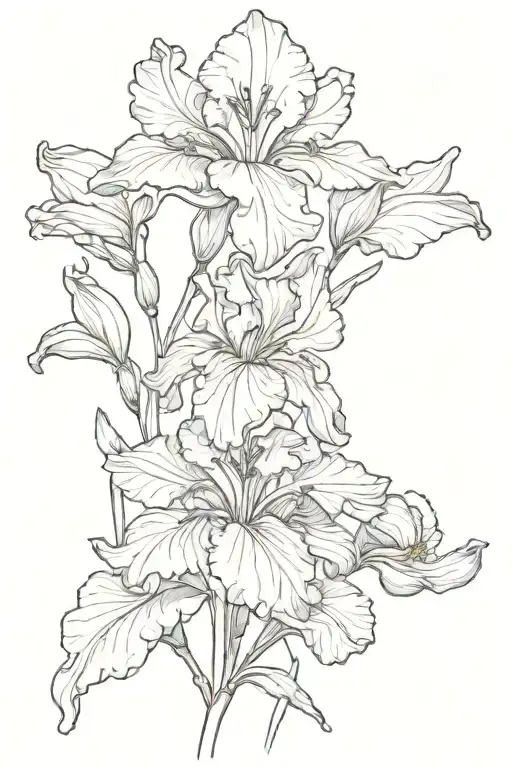 iris water jaybird dots tattoo design idea