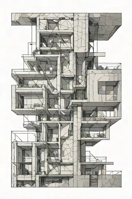 architecture construction building house tattoo design idea