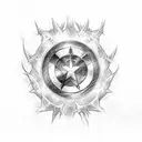 deathly hallow, captain america shield, supernatural devil's trap tattoo design idea