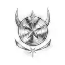 deathly hallow, captain america shield, supernatural devil's trap tattoo design idea