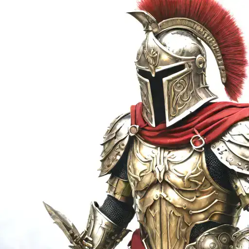 spartan in full armor tattoo design idea