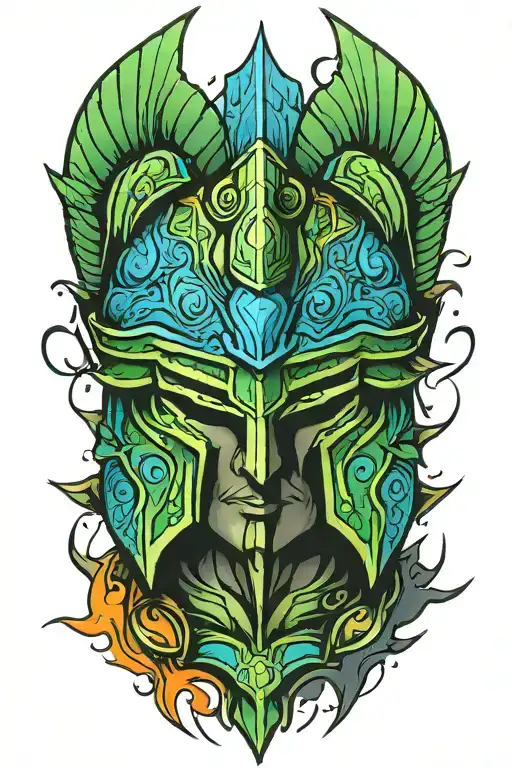 spartan warrior tattoo design idea
