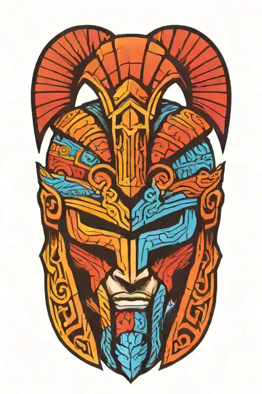 spartan warrior tattoo design idea