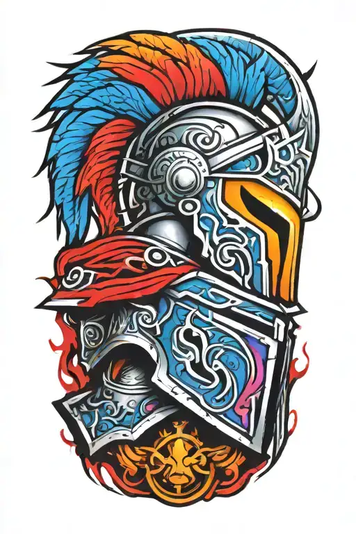 spartan warrior tattoo design idea