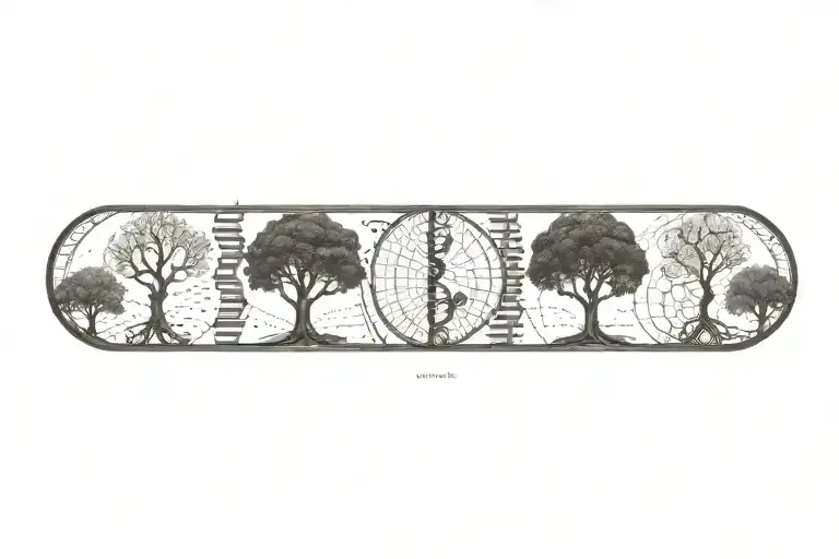 Dna Tree Of Life Golden Ratio Atoms tattoo design idea