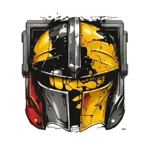 spartan helmet tattoo design idea
