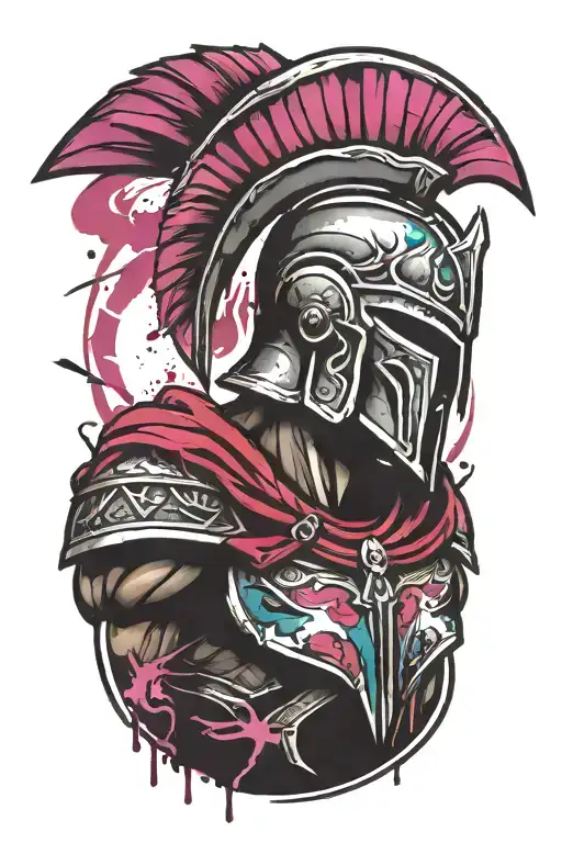 spartan warrior tattoo design idea