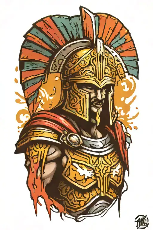 spartan warrior tattoo design idea