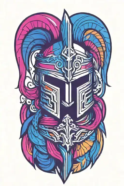 spartan warrior tattoo design idea