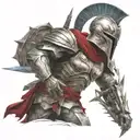 spartan in full armor stranded on alien planet tattoo design idea