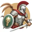 spartan in full armor tattoo design idea