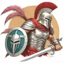 spartan in full armor tattoo design idea