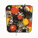 space surrounded by planets tattoo design idea