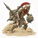 spartan in full armor stranded on alien planet tattoo design idea