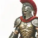 spartan in full armor tattoo design idea