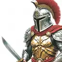 spartan in full armor tattoo design idea