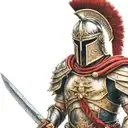 spartan in full armor tattoo design idea