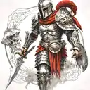 spartan in full armor tattoo design idea