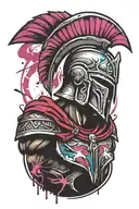 spartan warrior tattoo design idea